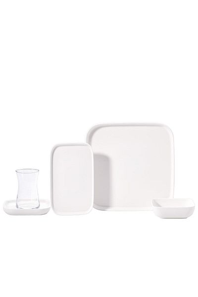 KORKMAZ A8852 Plaza Square 25Pcs Breakfast Set