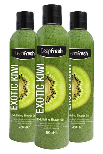 DeepB Kiwi Flavored Shower Gel Peeling 3X400 ml