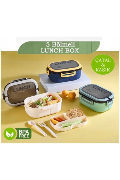 shop Storage Container + Nutrition Container 5 Compartments Practical