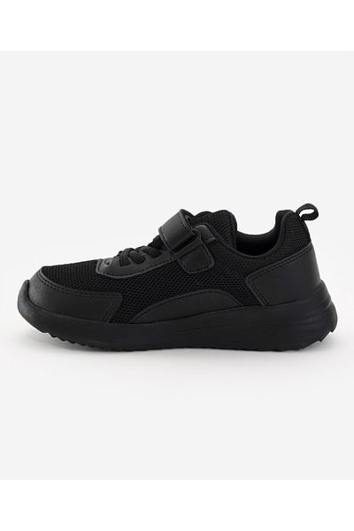 Pine kids School Shoes with Velcro Closure - Black