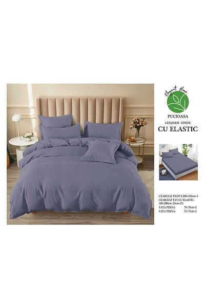 FIONNA.RO Finet Bed Linen With Elastic UNI - Dark Grey