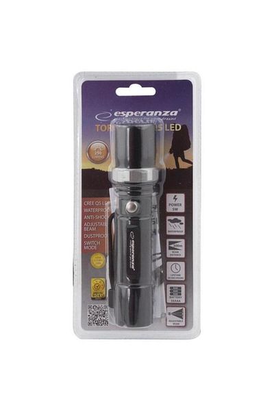 ESPERANZA Lanterna LED Sirius EOT 003, LED CREE 5W, 250 lumeni, aluminiu (Negru)