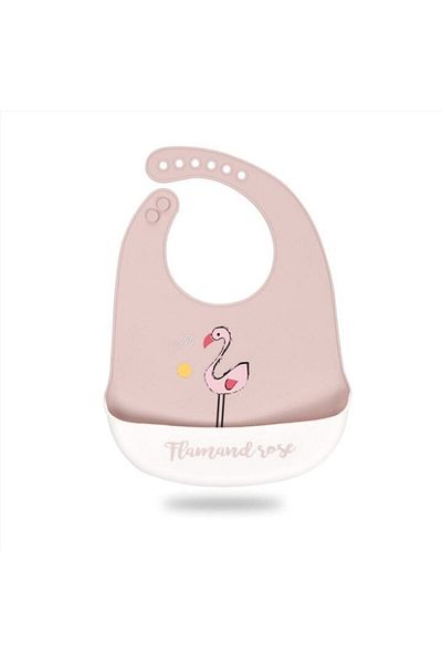 Mixbo Silicone Bib with Pocket Mixbo, Giraffe, White/Yellow