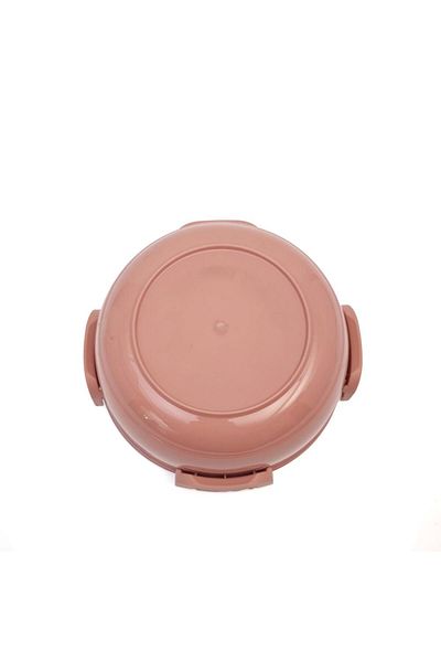 DNS Round food casserole for children, transparent lid, 950ml, pink TL8295-1