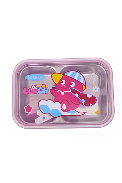 DNS Children's snack casserole, flip lid, for school, 760 ml, pink YSY5010-1