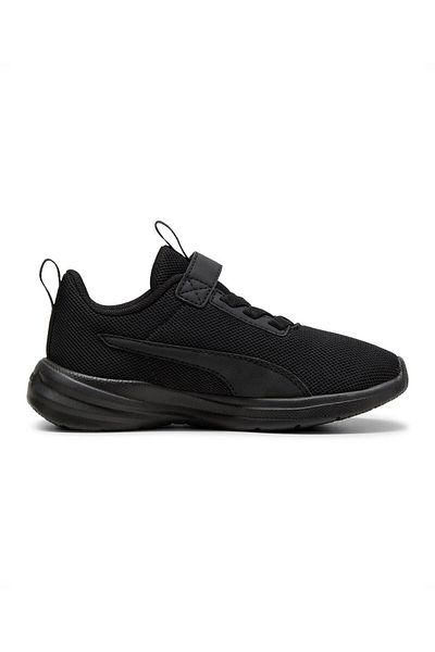 Puma Rickie Runner Hook-and-Loop Strap Sneakers - Black