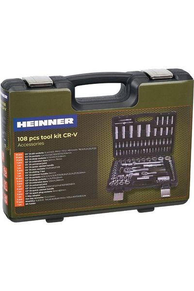 Heinner Multifunctional tool kit 108 pieces CTSM011, chrome-vanadium material