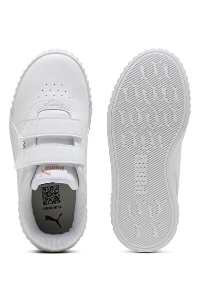 Puma Carina 3.0 V PS Velcro Closure Shoes - White