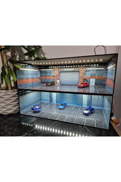 standes 40 araçlık Hotwheels ışıklı stand garaj