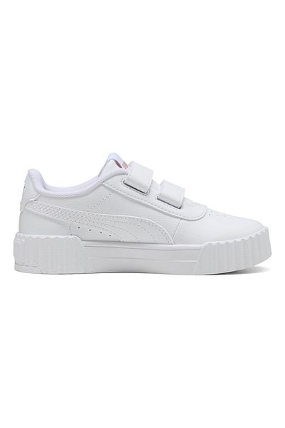 Puma Carina 3.0 V PS Velcro Closure Shoes - White