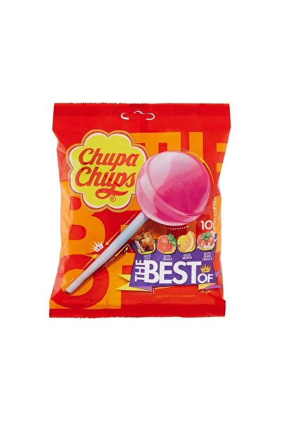 Chupa Chups أفضل حلوى المصاصات، 10 مصاصات، 120 غرام