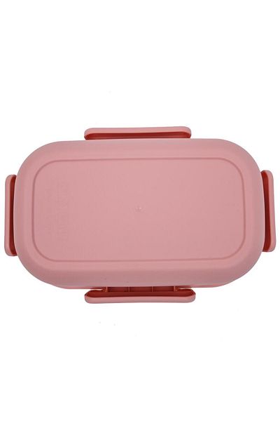 DNS Children's lunch box, 2 compartments, stainless steel interior, 700 ml, pink HXD6723