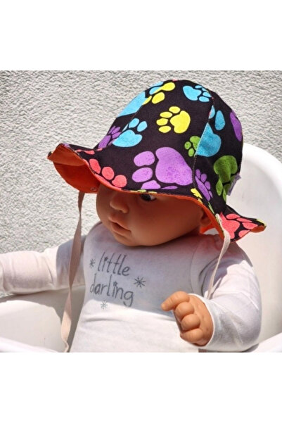 Simone Jr. Double Sided Tied Linen Look Baby Bucket Hat