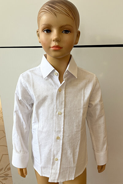 Özgür Erkek çocuk keten gömlek