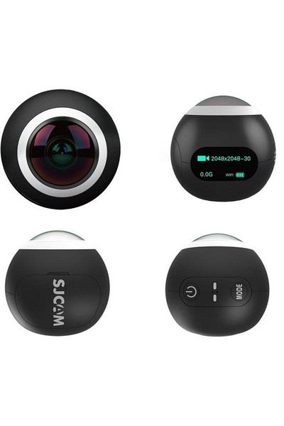 SJCAM Camera video de actiune SJ360, Ecran 2", Filmare 2K, 360°, 12MP, WI-Fi (Negru)