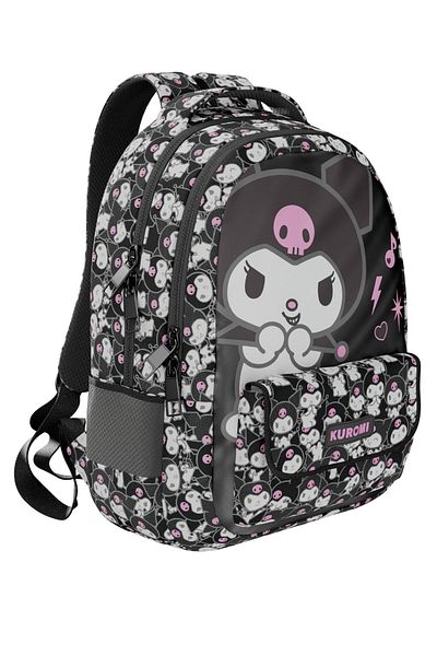 WİGGLE Kuromi Licensed New Collection Premium Σχολικό Σετ 3 τεμαχίων Σακίδιο πλάτης-τσάντα μεσημεριανού-θήκη για στυλό