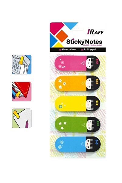 Raff Sticky Note Paper (15 mm * 45 mm) Baby Girl (3 Pieces)