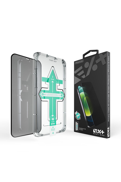 NOA Folie de protectie din sticla Privacy compatibila cu iPhone 12 Mini