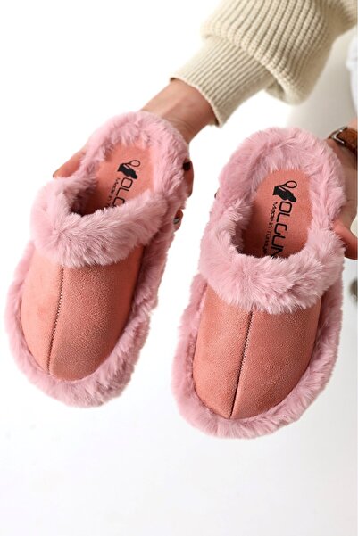 AlbiShoes Γυναικείες παντόφλες από μαλλί, απαλές, βελούδινες, χνουδωτές, χειμερινές παντόφλες, βελούδινες παντόφλες