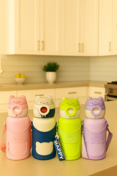 Chefstar AYICIK DESENLİ TERMOS SULUK – 500 ML, TAŞIMA ASKILI, RENKLİ MODEL