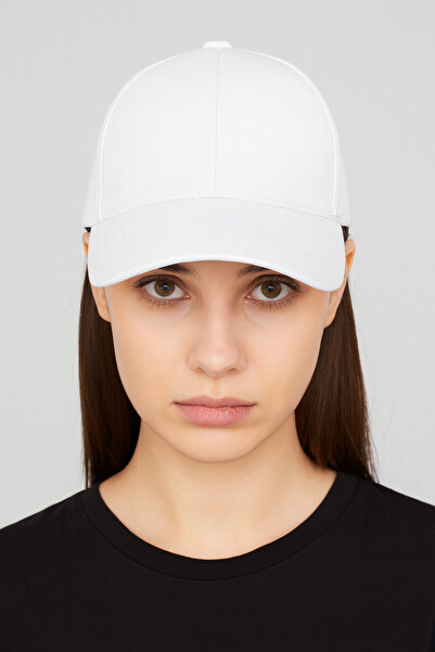 CosmoOutlet Women's Adjustable Belt Solid Color White Sports Hat