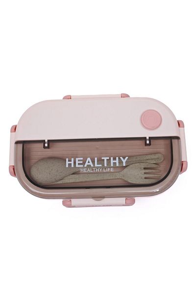 DNS Stainless steel children's lunch box, 2 compartments, bento box, 700 ml, pink HXD6664