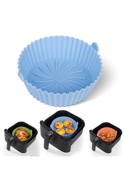 Generic MAKINGTEC Air Fryer Liners Round Silicone Pot, 1 Pcs Reusable Airfryer Oven Insert Silicone Bowl Ea