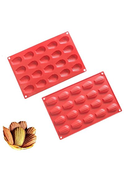 Generic قالب كيك مادلين سيليكون من دووماما، غير لاصق، 20 تجويفًا على شكل صدفة...