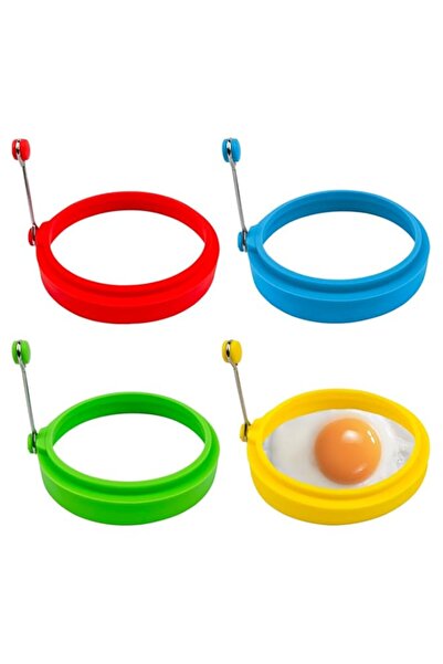 Generic مجموعة حلقات البيض، قوالب حلقات البيض المصنوعة من السيليكون، حلقات ال...