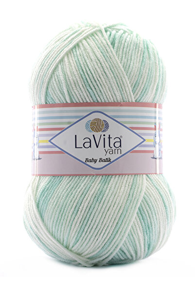 LaVita Yarn Ață de tricotat manuală multicoloră Baby Batik 100% acrilic 100gr...