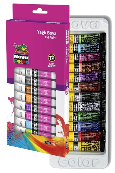 Artlantis Yağlı Boya Seti 12 Renk 12 Ml 1 Paket Nova Color Yağlıboya 12 li Se...