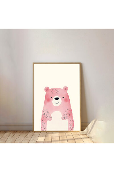 Dekorsiahome Pictură pentru cameră pentru copii cu rama din lemn dintr-o buca...