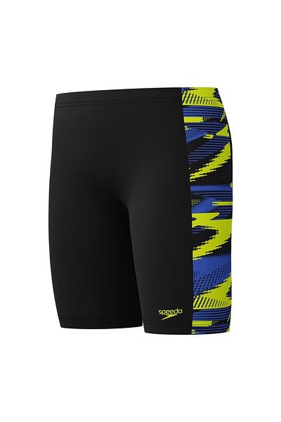SPEEDO Hyperboom Panel Jammer Boy's Swimming Trunks Black-Yellow