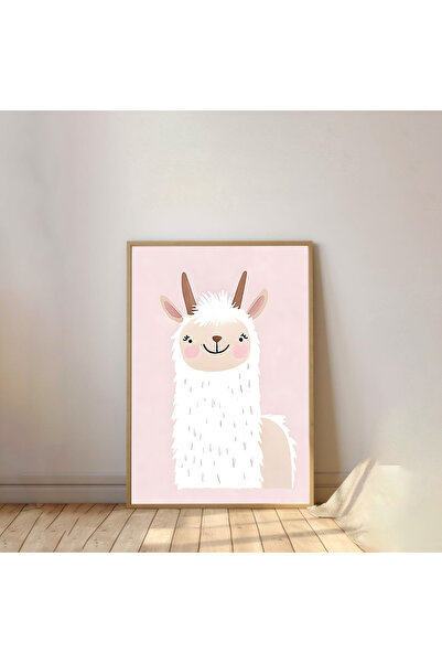 Dekorsiahome Pictură pentru cameră pentru copii cu rama din lemn dintr-o buca...