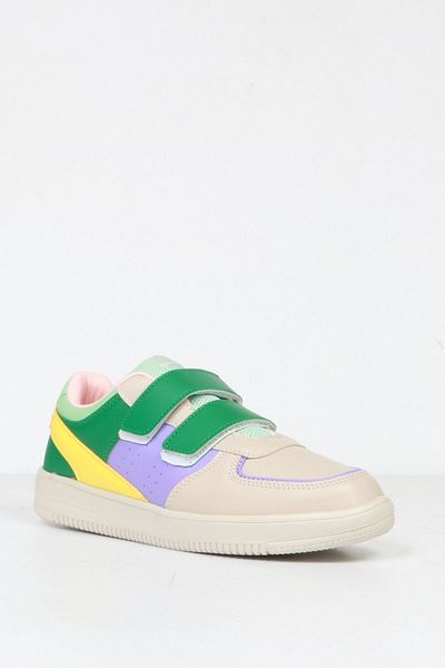 Hammer Jack Lace-Up Casual Sneaker Beige-Green Women's Sports Shoes