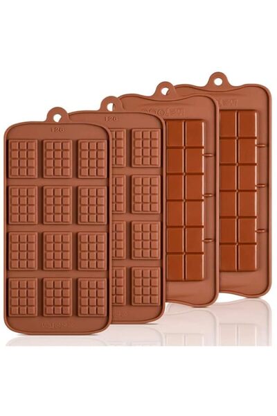 Generic قوالب سيليكون مربعة الشكل للحلوى الكراميل من TALITARE، عبوة من 4 قطع