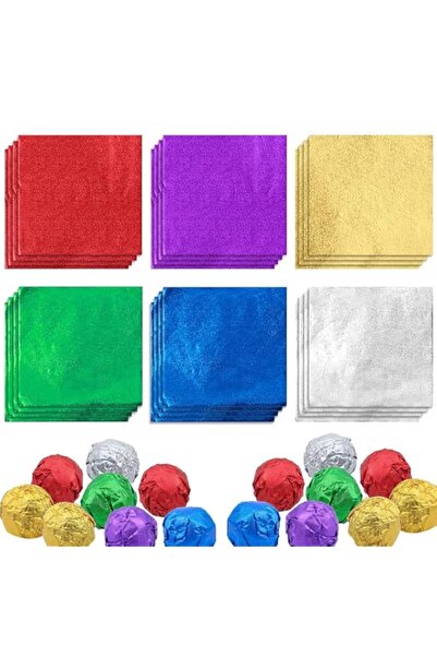 Generic 600 قطعة من أغلفة الحلوى المربعة المصنوعة من رقائق الألومنيوم من Good...