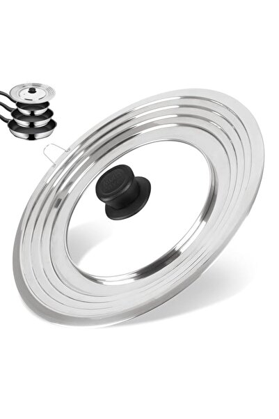 Generic غطاء مقلاة أنججو العالمي، من الفولاذ المقاوم للصدأ، يناسب أواني الطهي...