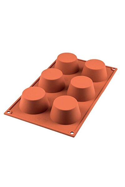 Generic silikomart Mould Muffin 69mm, Silicone, Terracotta, 69 mm
