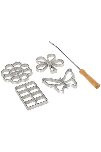 Generic Raj Steel 5 pieces Biscuit maker, CBM005, 26.2 cm, Biscuit Cutter, Cookie Cutter