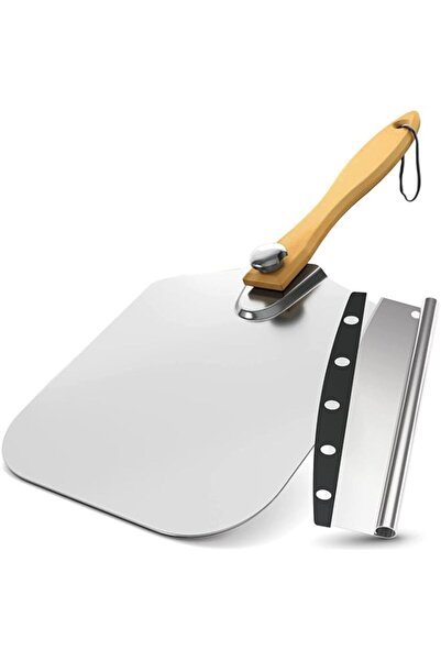 Generic Exrp Pizza Peel Aluminum Metal Paddle 12 x 14 Inch - Cutter 14'' Rock...
