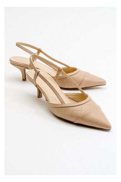 LuviShoes Goodge Ten Pointed Toe Open Back Women's High Heels