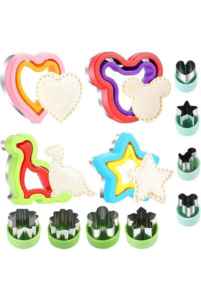 Generic قطاعة ساندويتش ومانع تسرب من PawPawU، مجموعة من 12 قطاعة بسكويت ومعجن...