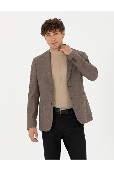 Pierre Cardin Kahverengi Slim Fit Ceket 50276546-VR029