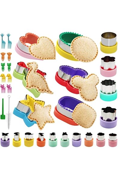 Generic مجموعة قطاعات الساندويتشات من FineGood، مكونة من 32 قطعة، قطاعة السان...