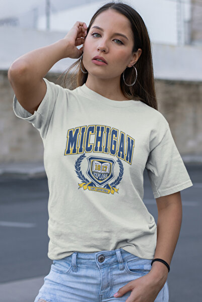 Butik Michigan 1817 Printed / Γυναικείο πολύχρωμο T-Shirt 100% βαμβάκι Κανονι...
