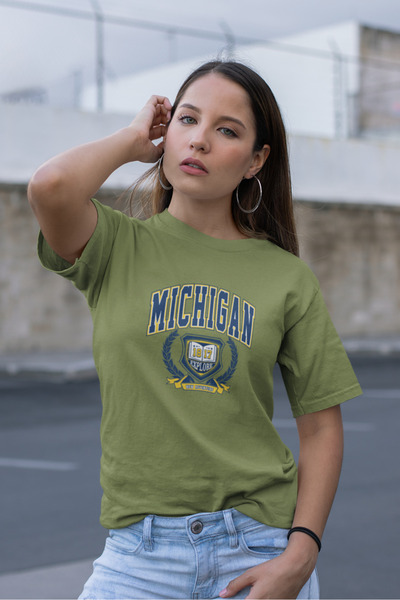 Butik Michigan 1817 Printed / Γυναικείο πολύχρωμο T-Shirt 100% βαμβάκι Κανονι...