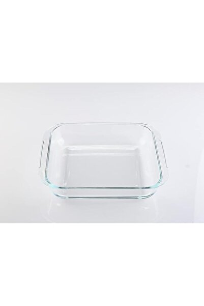 Generic صينية خبز زجاجية مربعة من هوم ميكر، سعة 1.8 لتر، صناعة تركية، تصميم ف...