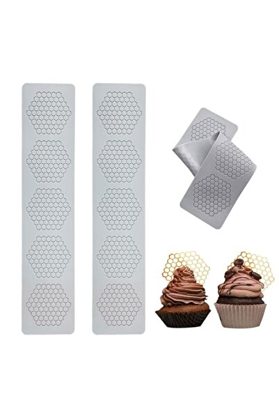 Generic قوالب نالاينا المصنوعة من السيليكون على شكل خلية نحل، قطعتان من حصيرة...