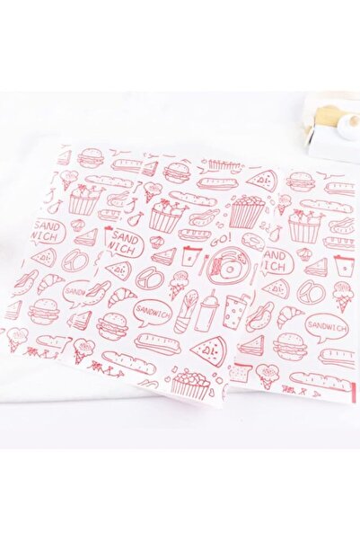 Generic ورق تغليف ساندويتشات من جوديرن، 100 قطعة، 38 × 28 سم، أوراق شمعية، ور...